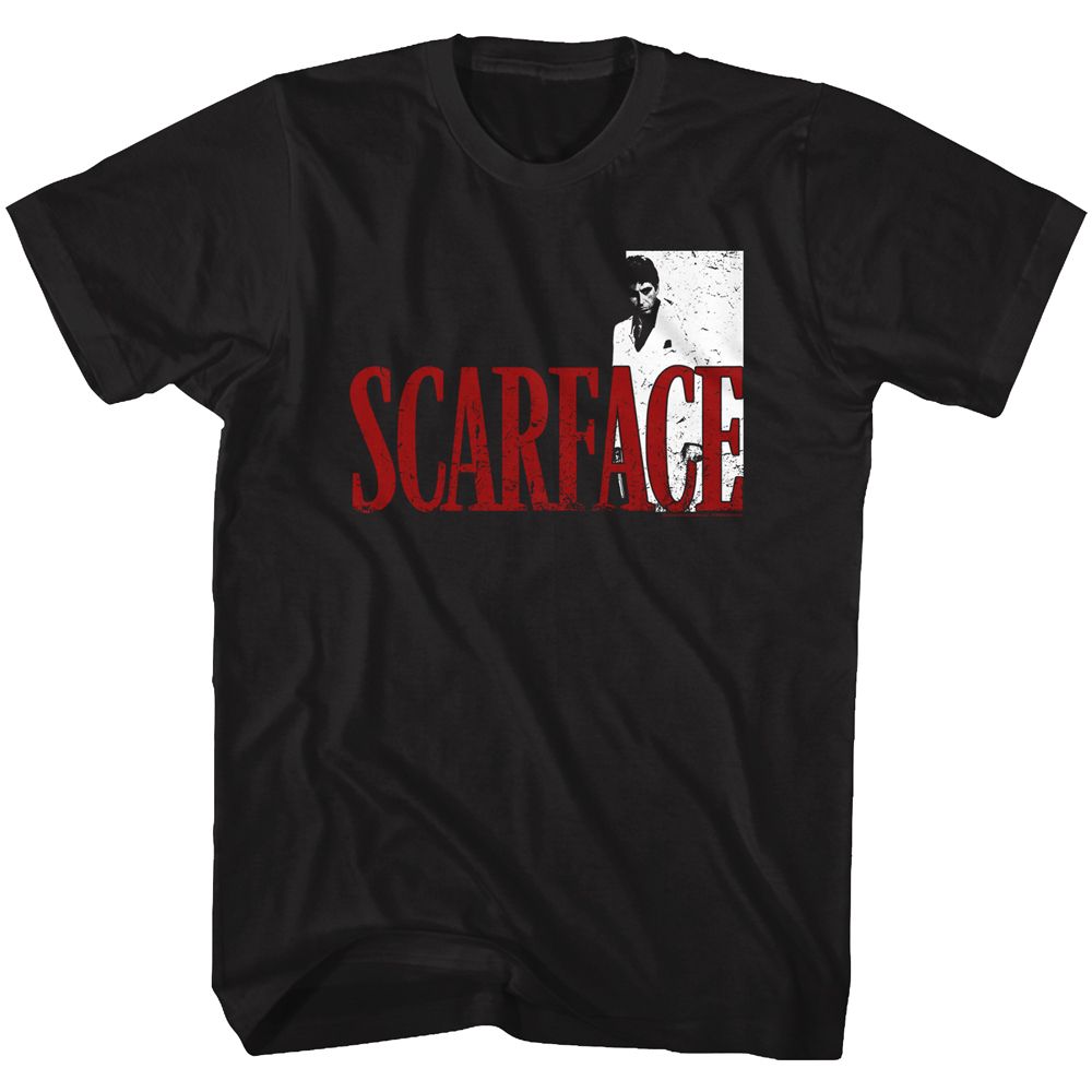 Wholesale Scarface Movie Sfredwht Black Adult T-Shirt