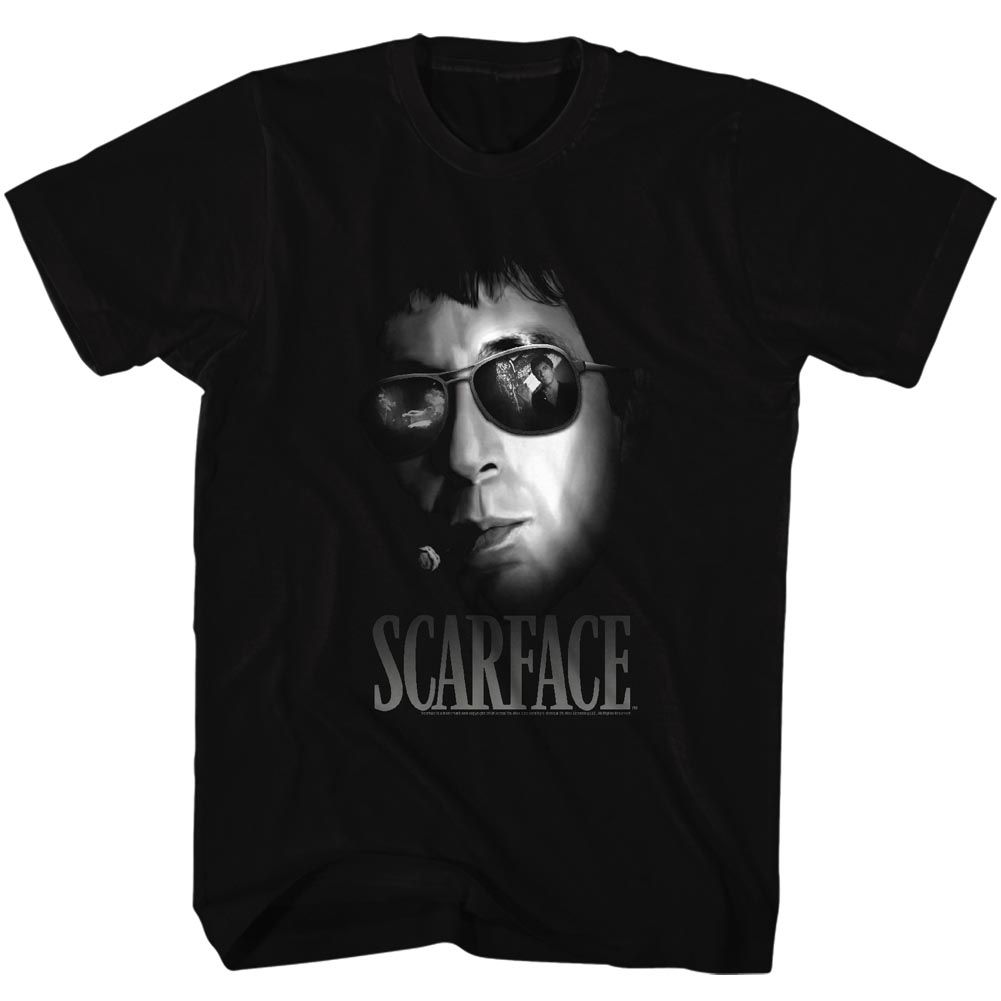 Wholesale Scarface Movie Aviators Black Adult T-Shirt