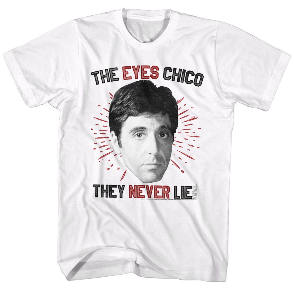 Wholesale Scarface Movie Eyeschico White Adult T-Shirt