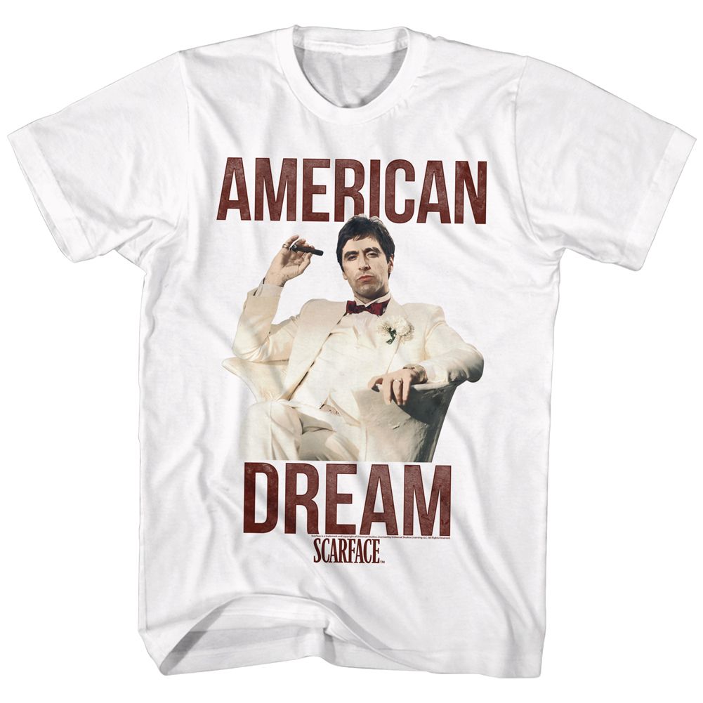 Wholesale Scarface Movie Americandream White Adult T-Shirt