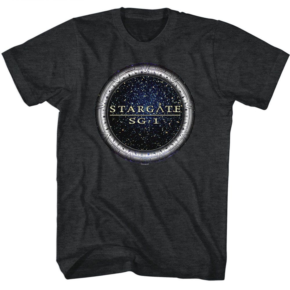 Wholesale Stargate SG1 Heather Black Adult T-Shirt
