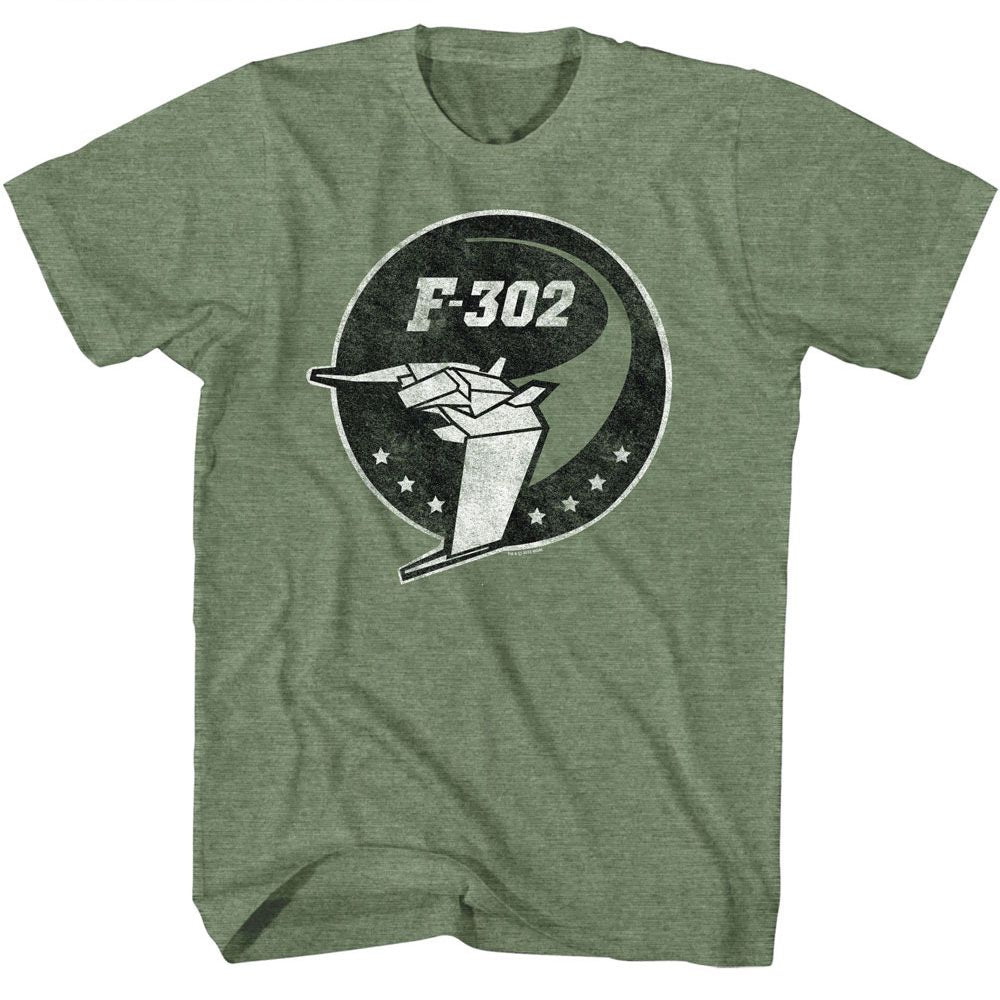 Wholesale Stargate F-302 Emblem Heather Military Green Adult T-Shirt