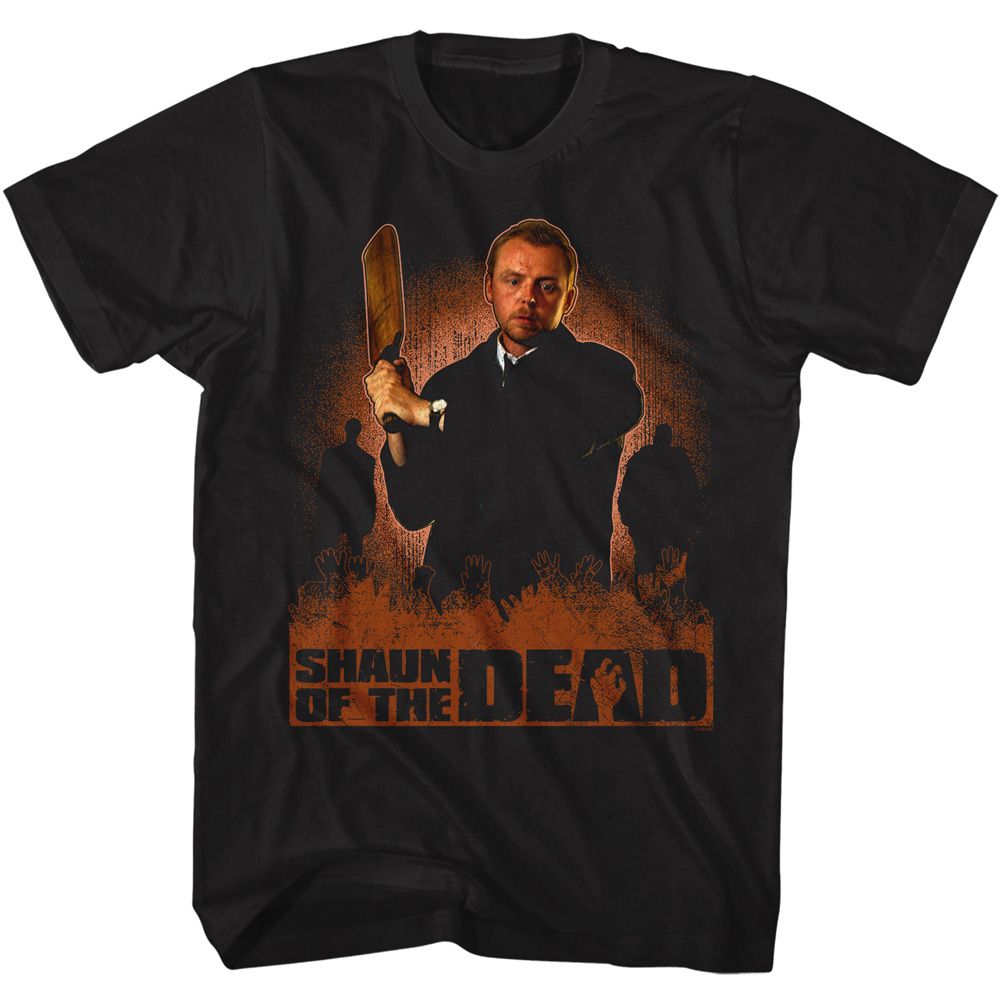 Wholesale Shaun of the Dead Shaun Cricket Bat Black Adult T-Shirt