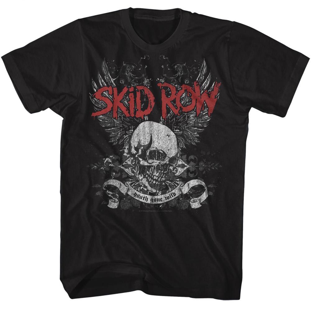 Wholesale Skid Row Skull and Wings T-Shirt