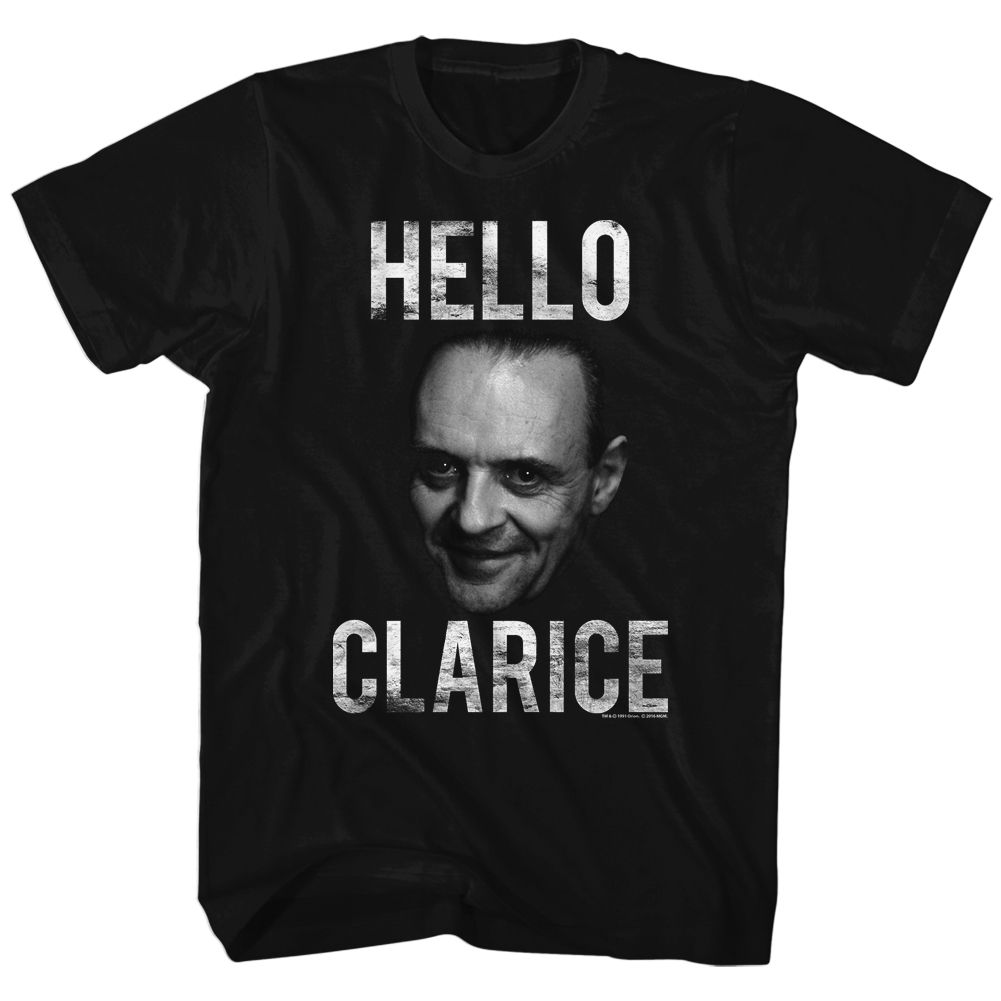 Wholesale Silence of the Lambs Movie Hello Clarice Black Adult T-Shirt