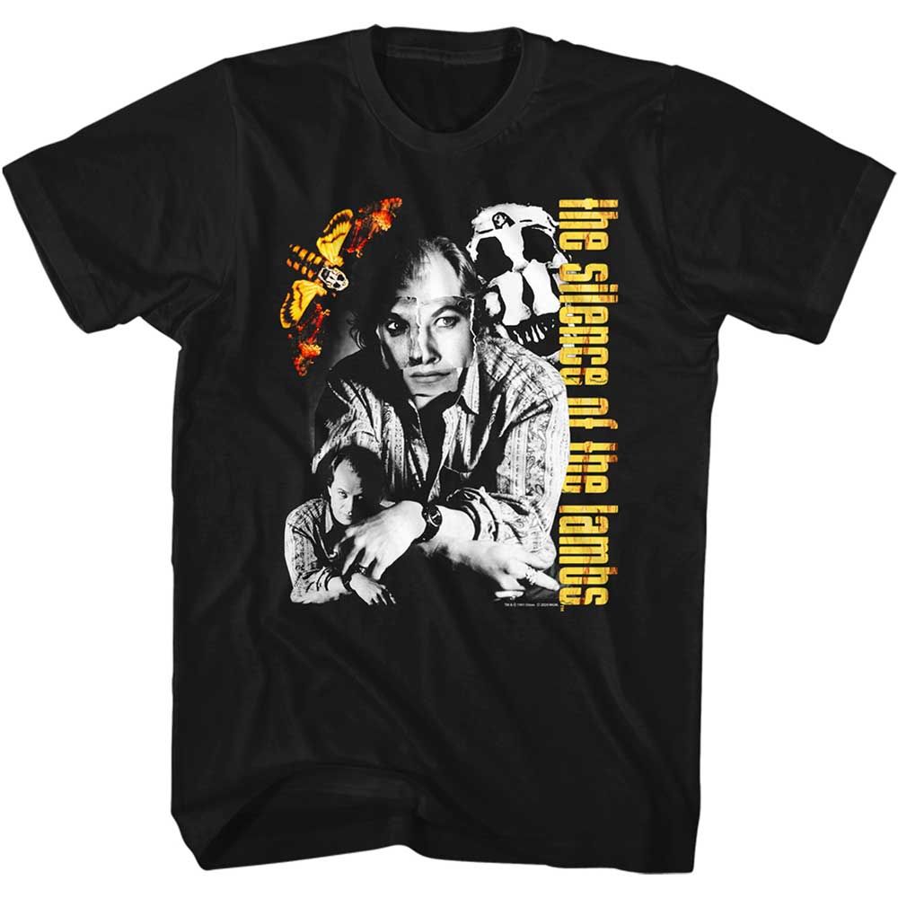 Wholesale Silence of the Lambs Movie Buffalo Bill Collage Black Adult T-Shirt