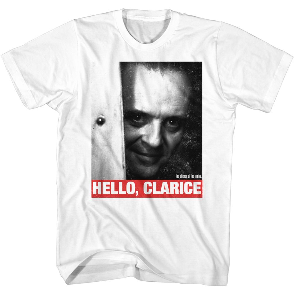 Wholesale Silence of the Lambs Movie Hello Quote White Adult T-Shirt