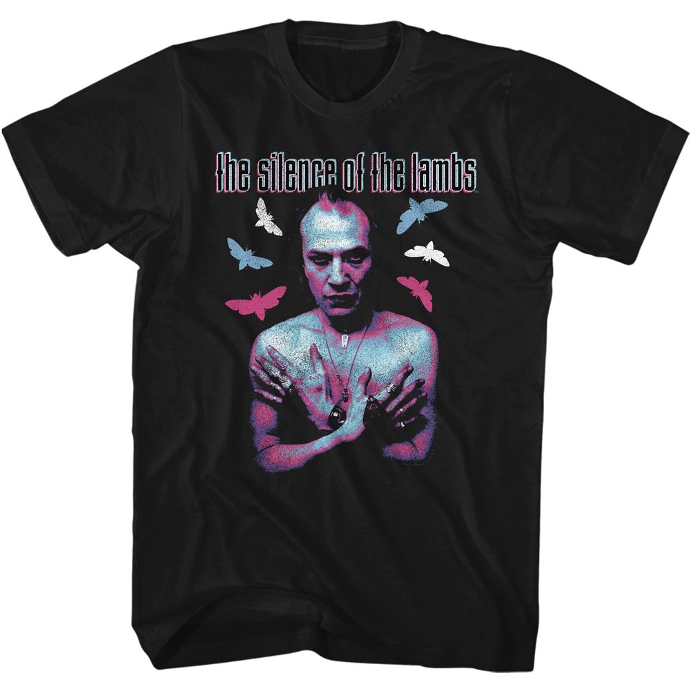 Wholesale Silence of the Lambs Movie Bill Neon Colors Black Adult T-Shirt
