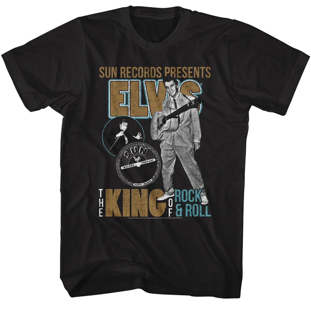 Wholesale Sun Records Elvis King of Rock and Roll T-Shirt