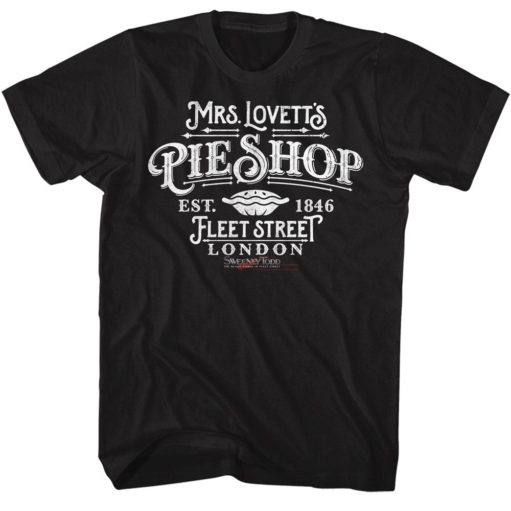Wholesale Sweeny Todd Lovetts Pie Shop Black Adult T-Shirt