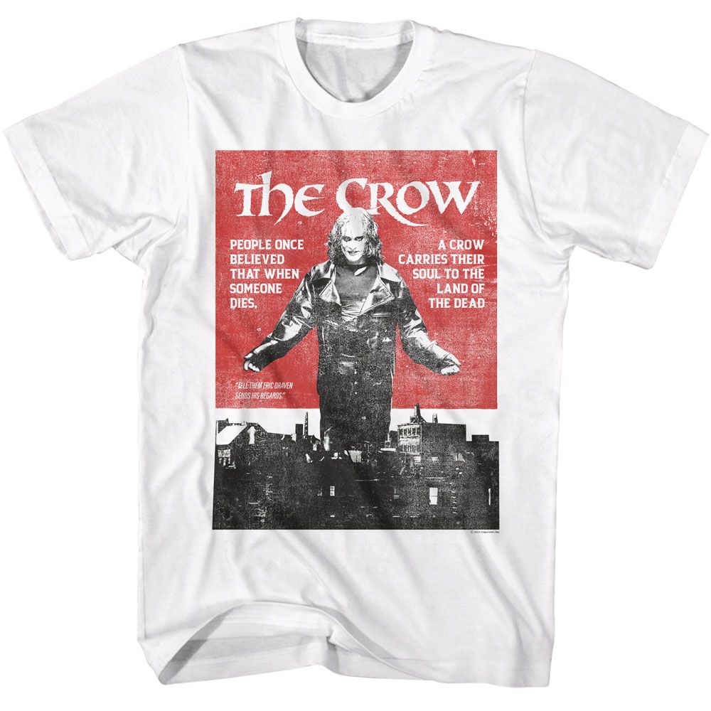 Wholesale The Crow Movie Vintage Poster White Adult T-Shirt