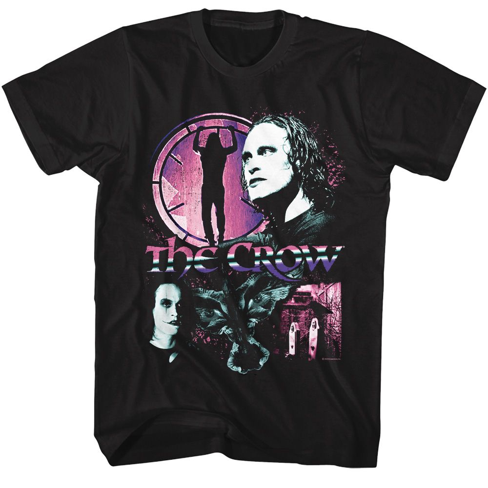 Wholesale The Crow Movie Gradient Collage Black Adult T-Shirt