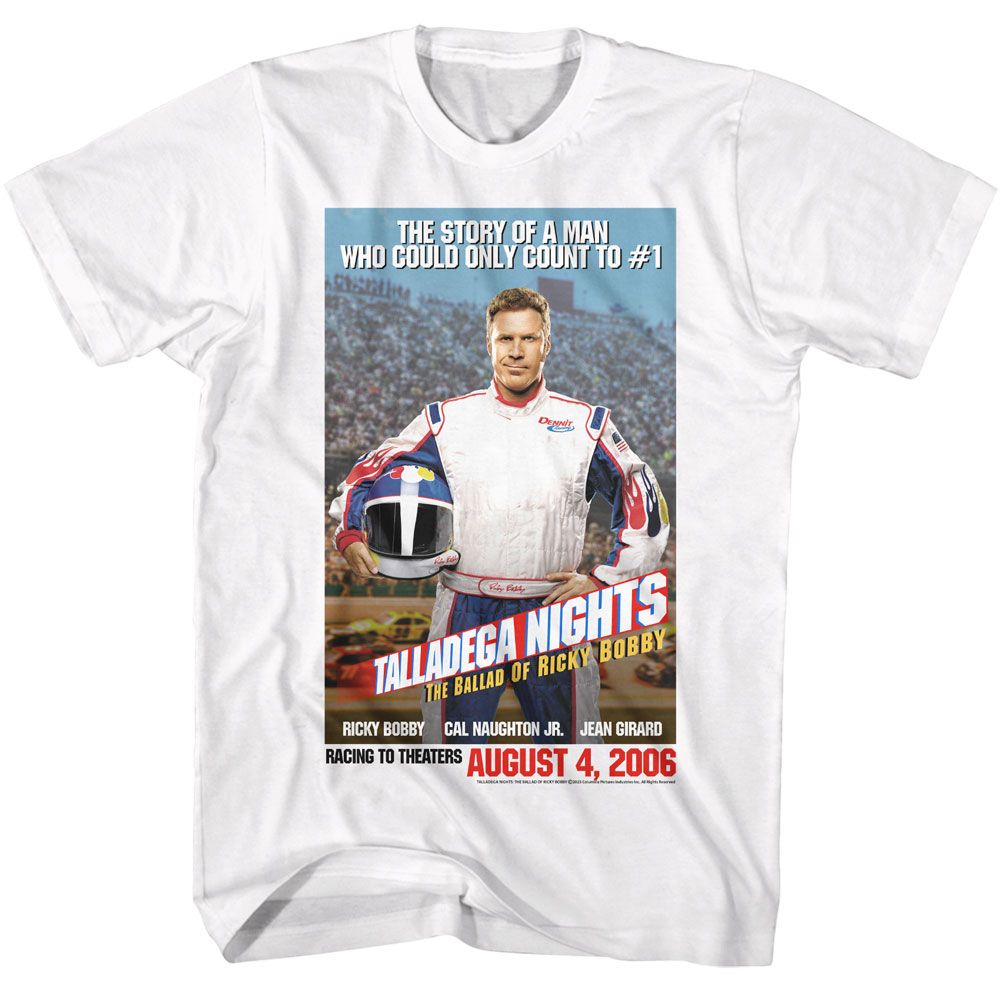 Wholesale Talladega Nights Movie Movie Poster White Adult T-Shirt