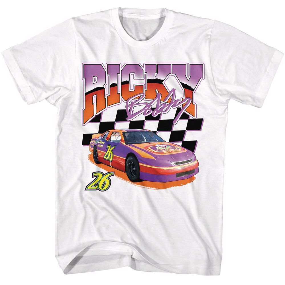 Wholesale Talladega Nights Movie Ricky Racer White Adult T-Shirt