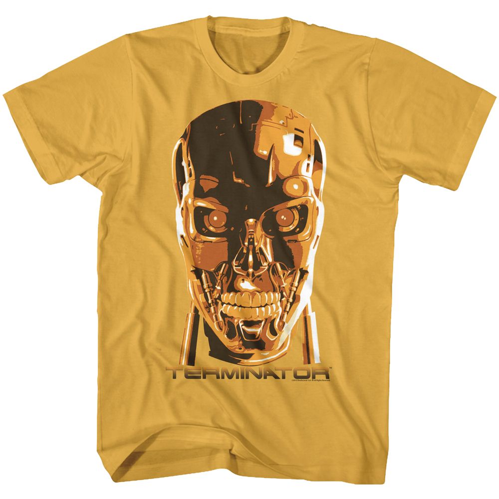 Wholesale Terminator Creepy Face Solid Ginger Adult T-Shirt