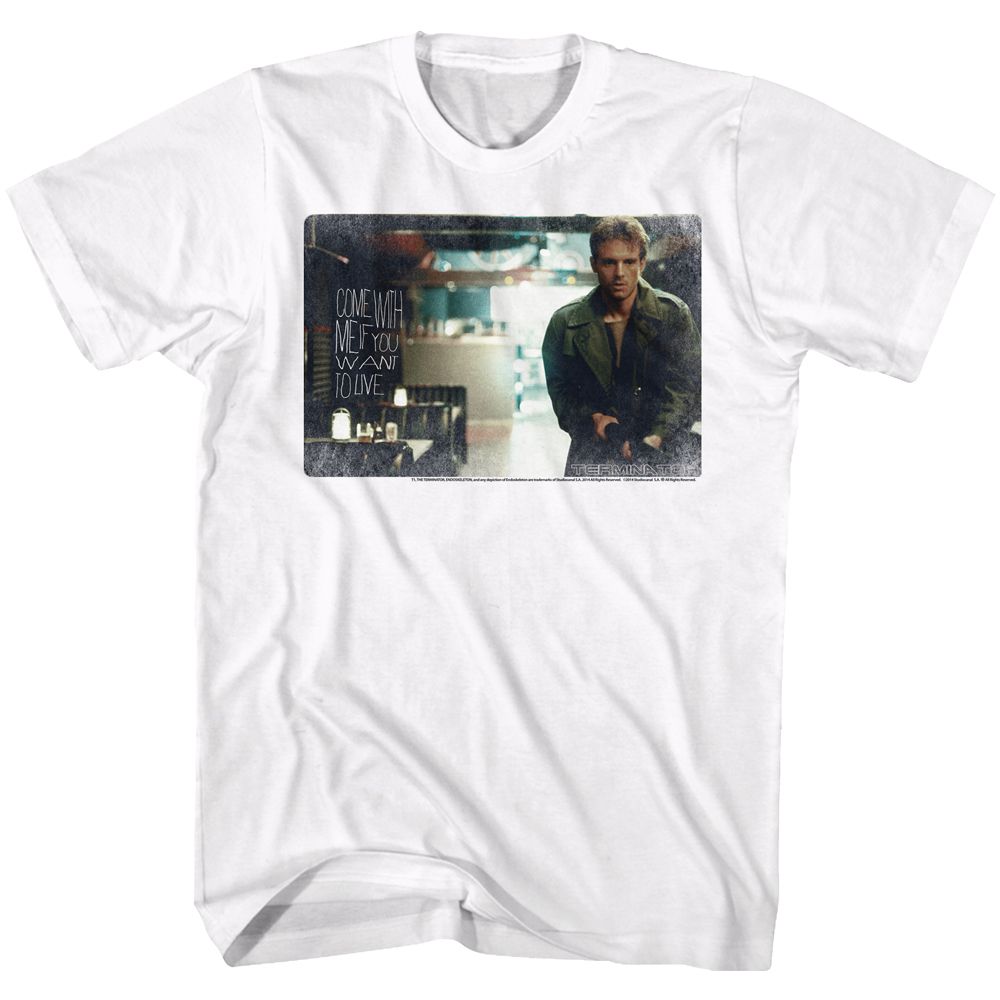 Wholesale Terminator Kyle White Adult T-Shirt