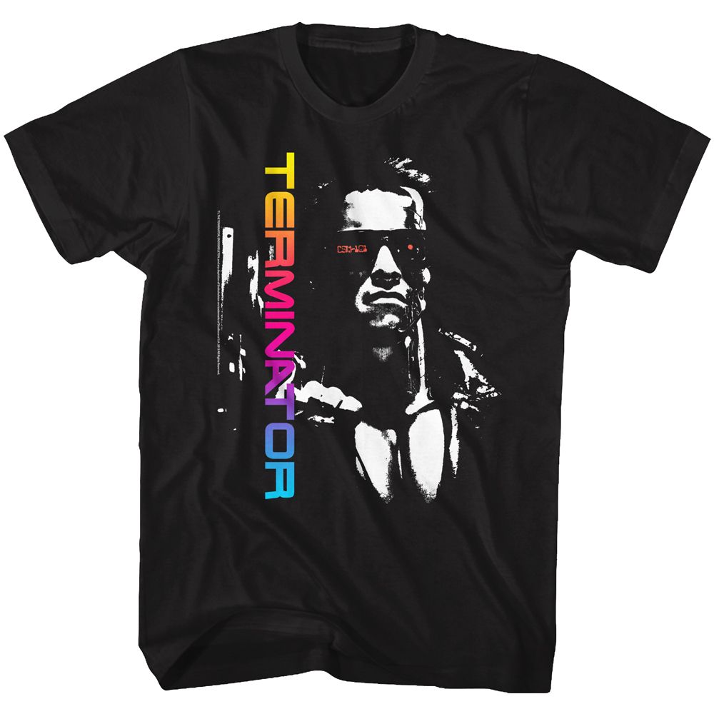 Wholesale Terminator Neon Terminator Black Adult T-Shirt