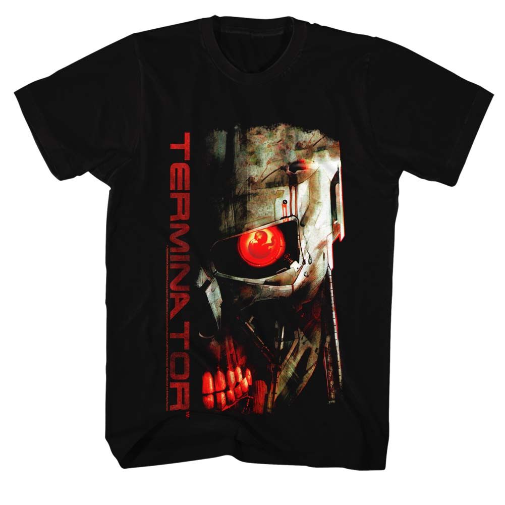 Wholesale Terminator Red Eye Black Adult T-Shirt