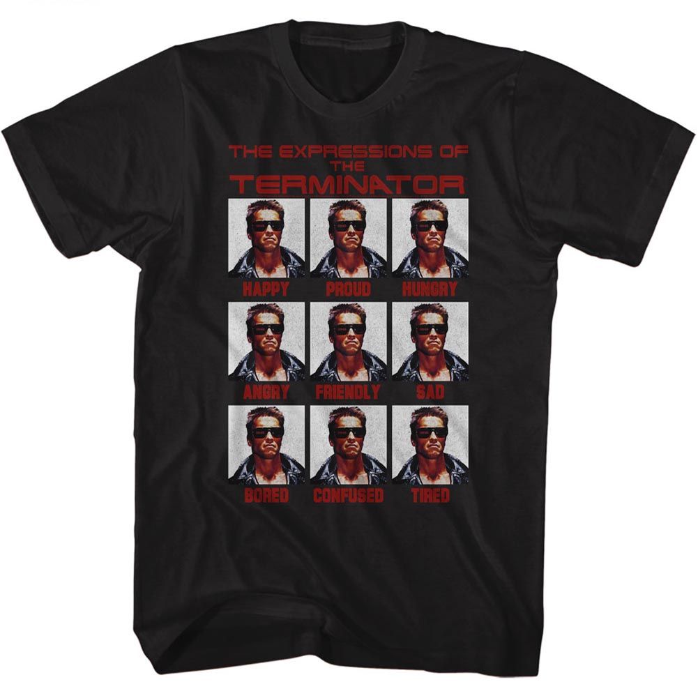 Wholesale Terminator Expressions Black Adult T-Shirt