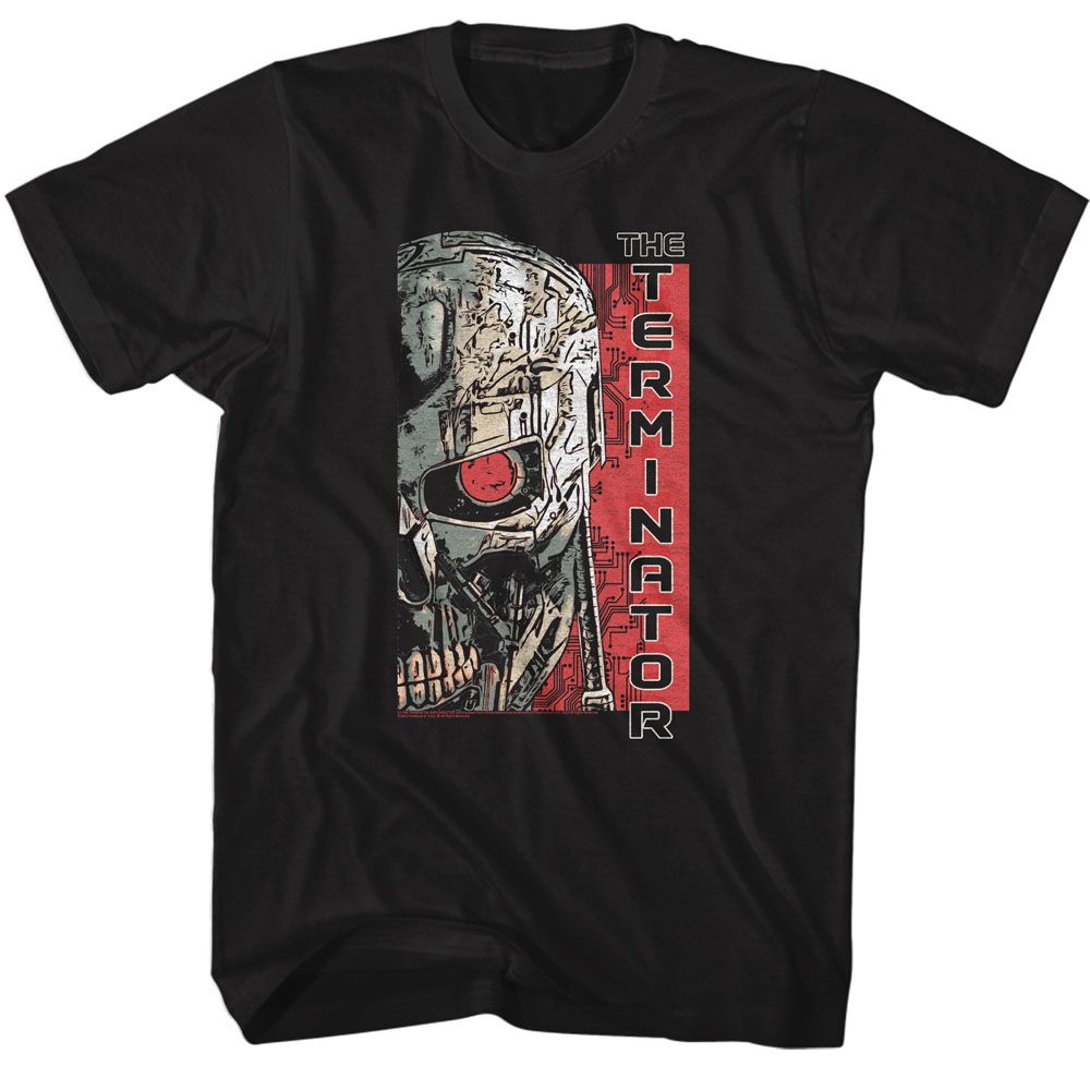 Wholesale Terminator Movie Comic Illustration Black Adult T-Shirt