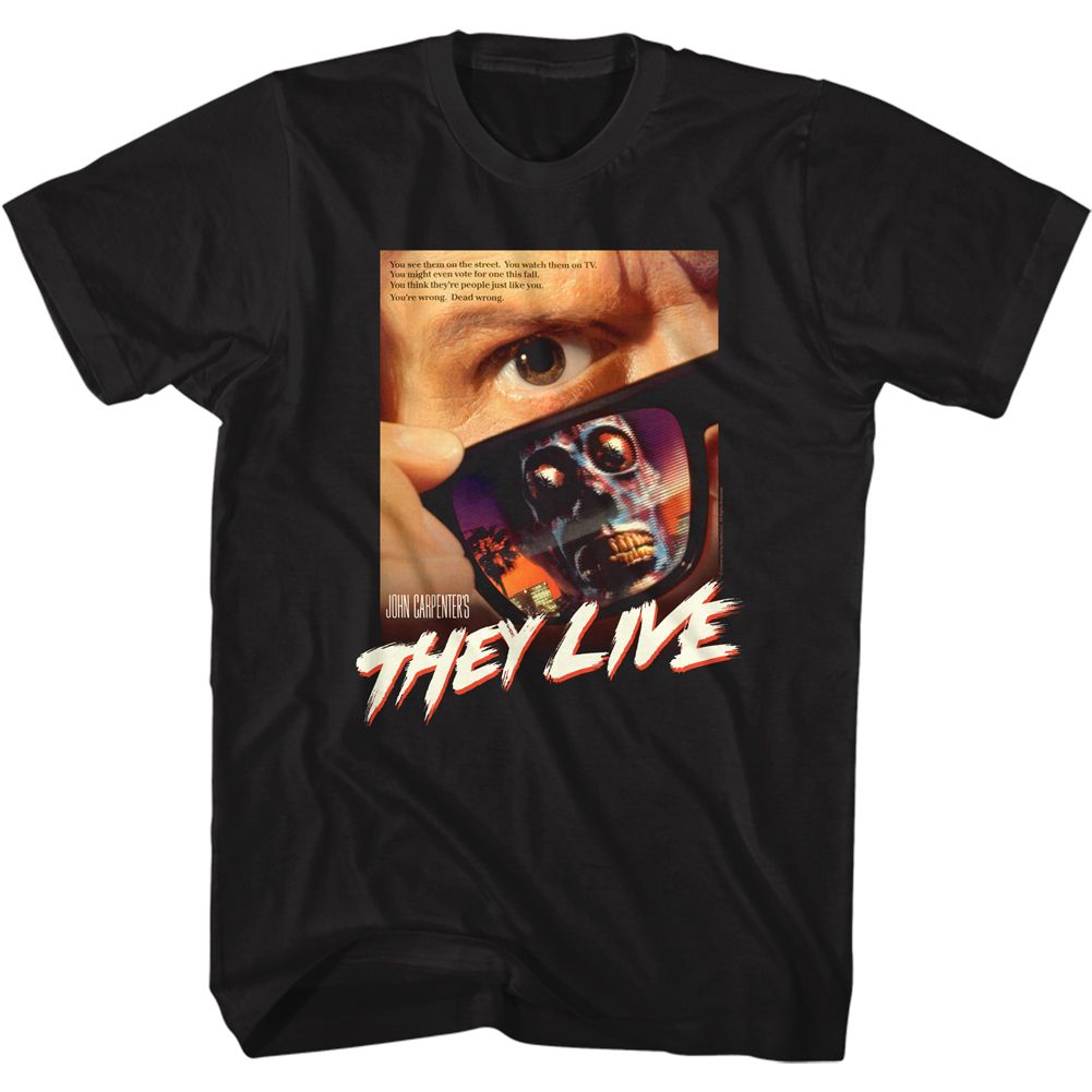 Wholesale They Live Movie Poster Black Adult T-Shirt