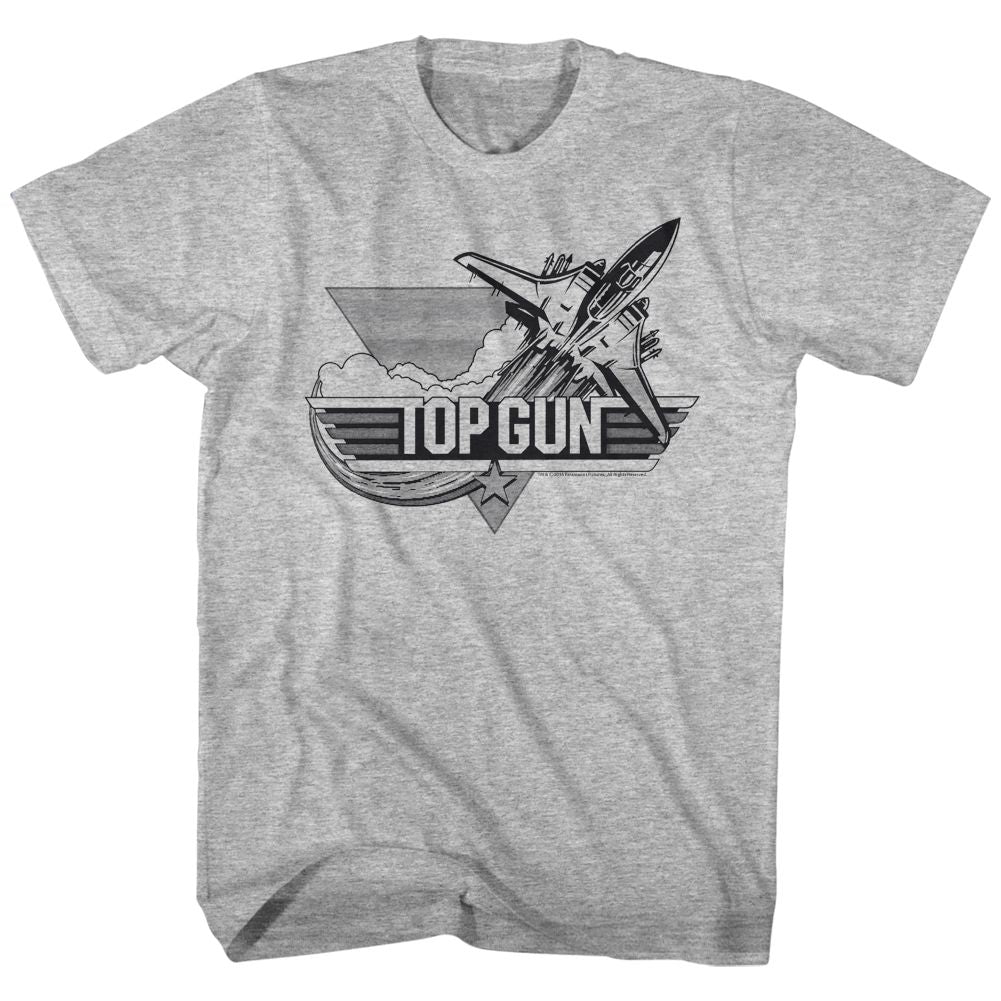 Wholesale Top Gun Movie Black Heather Gray Adult T-Shirt