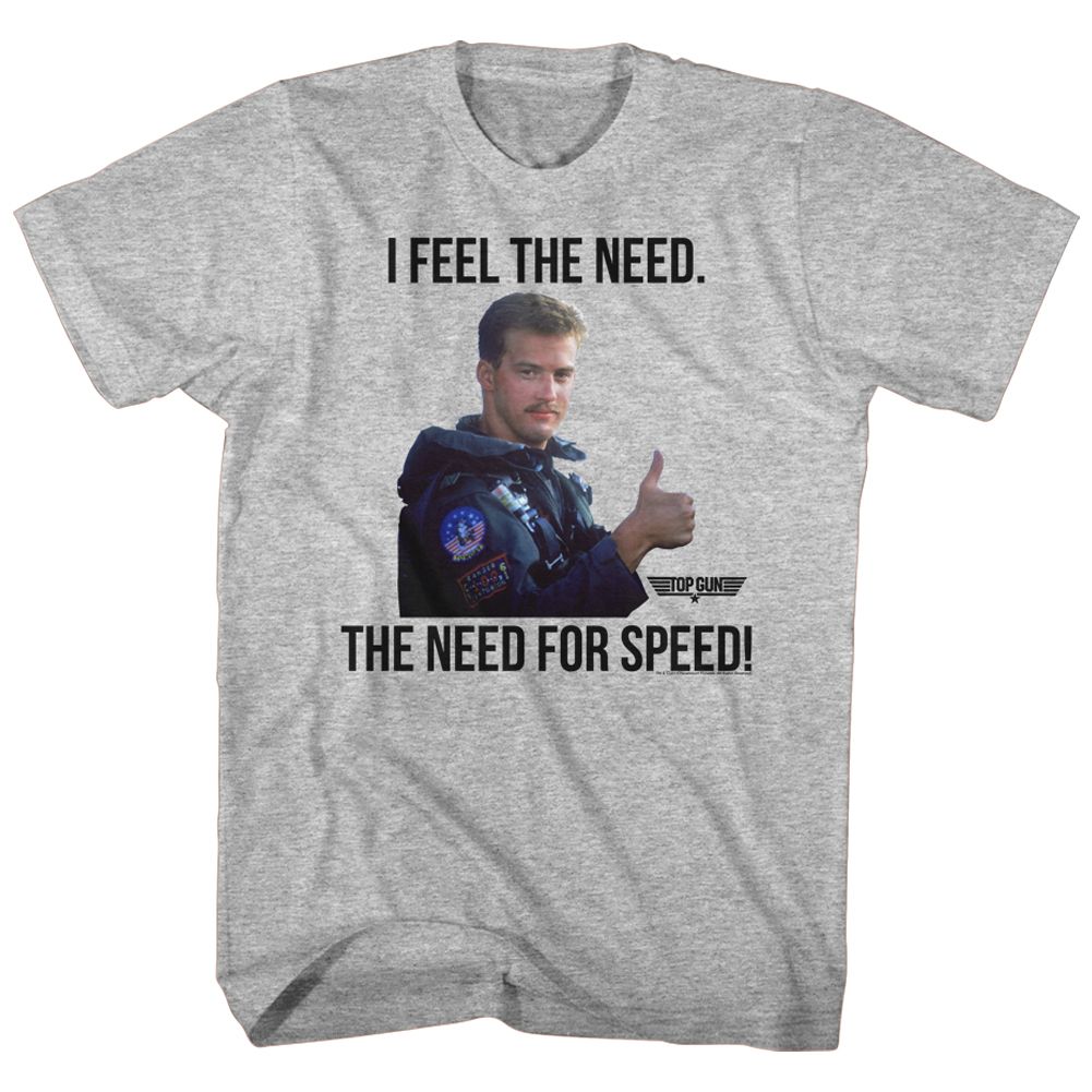 Wholesale Top Gun Movie Feel the Need Heather Gray Adult T-Shirt