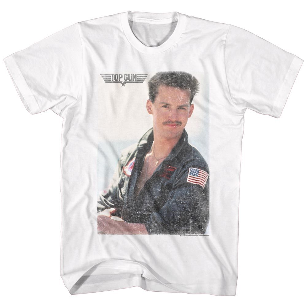 Wholesale Top Gun Movie Goose Fade White Adult T-Shirt