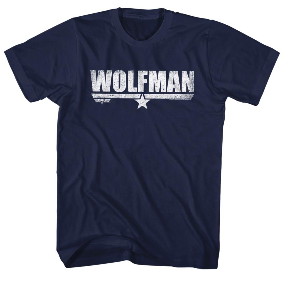 Wholesale Top Gun Movie Wolfman Navy Adult T-Shirt