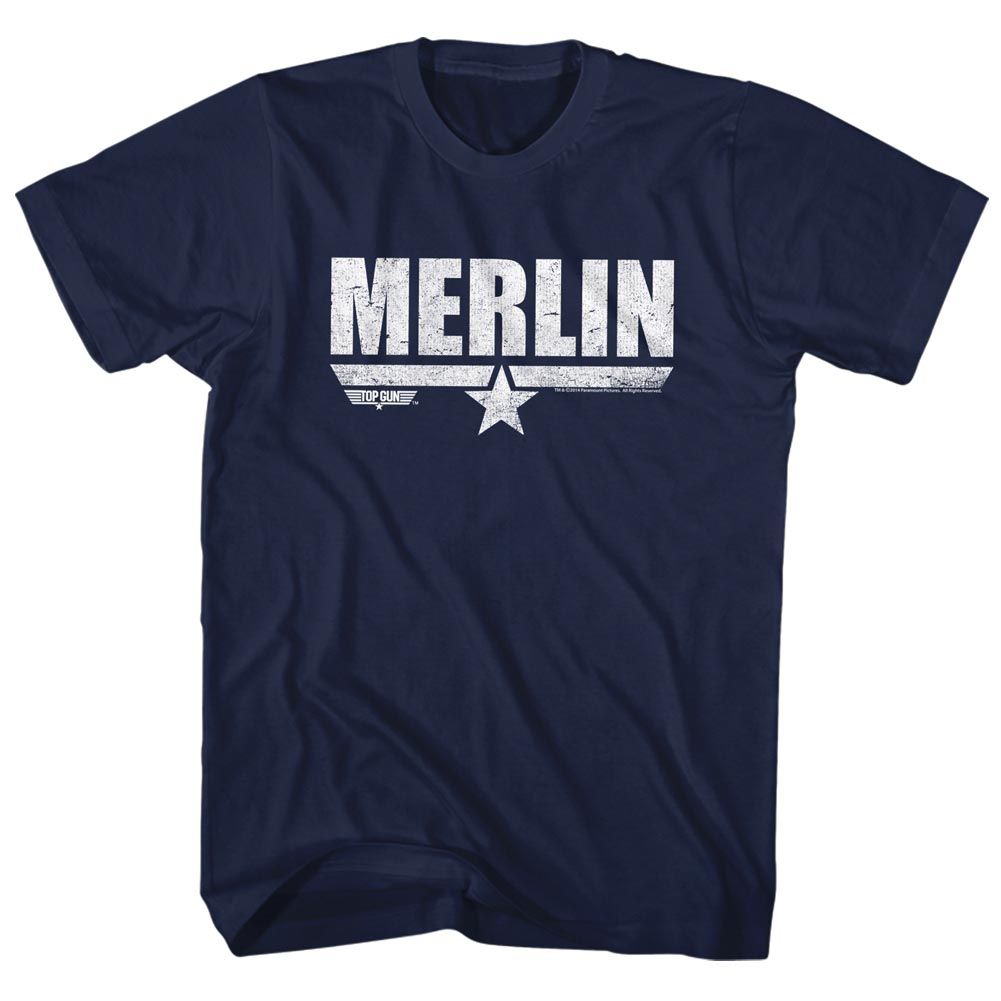 Wholesale Top Gun Movie Merlin Navy Adult T-Shirt