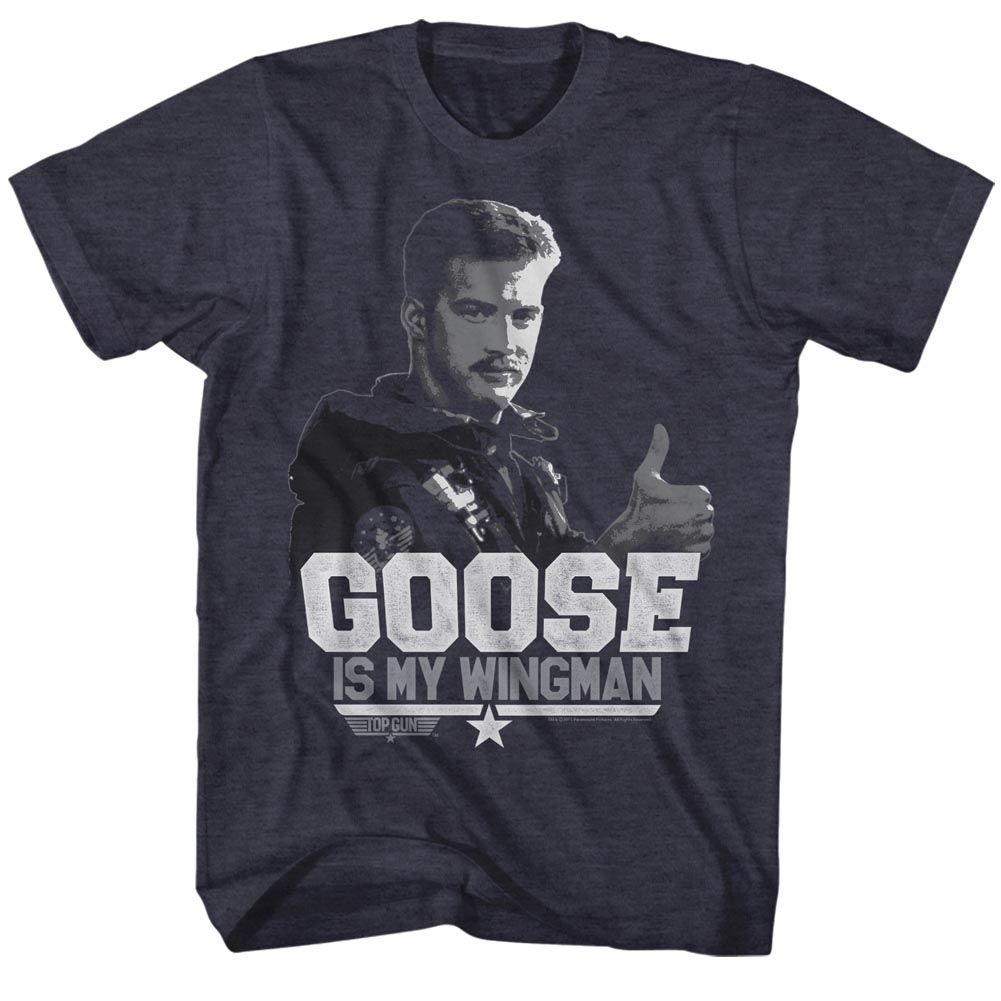 Wholesale Top Gun Movie Winging it Heather Navy Adult T-Shirt