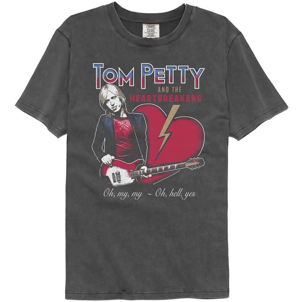 Wholesale Tom Petty Oh Yes Charcoal Premium Dye Fashion Boutique Band Tee