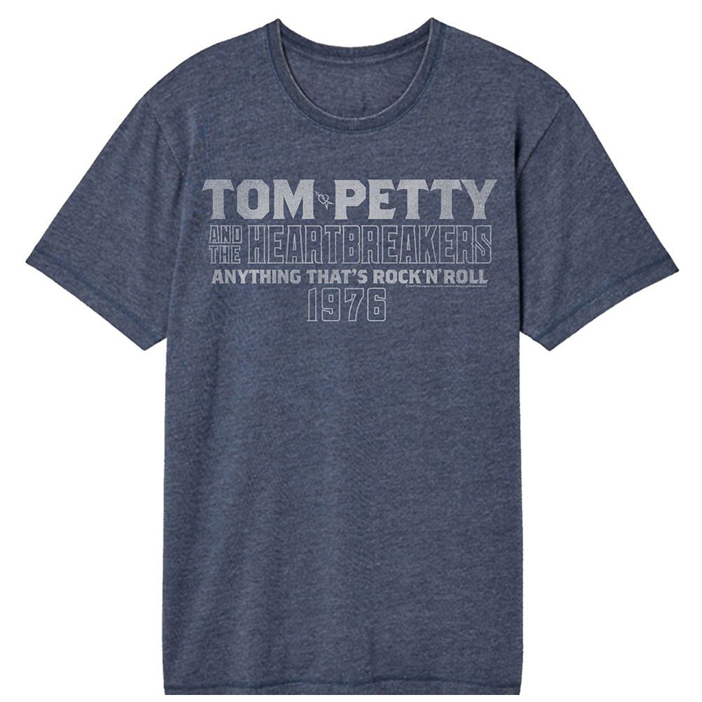 Wholesale Tom Petty Anything That's Rock n Roll 1976 Navy Vintage-Washed Premium Band T-Shirt