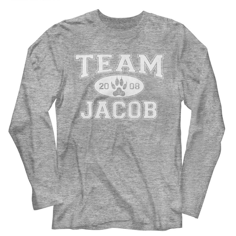 Wholesale Twilight Movie Team Jacob Heather Gray Adult Long Sleeve T-Shirt