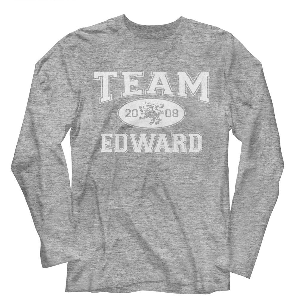 Wholesale Twilight Movie Team Edward Heather Gray Adult Long Sleeve T-Shirt