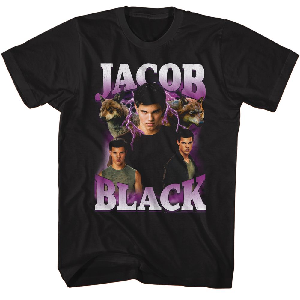 Wholesale Twilight Movie Jacob Black Lightning Black Adult T-Shirt