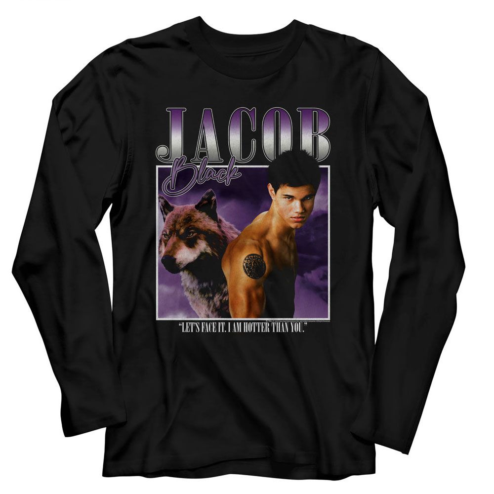 Wholesale Twilight Movie Two Images Jacob Black Adult Long Sleeve T-Shirt