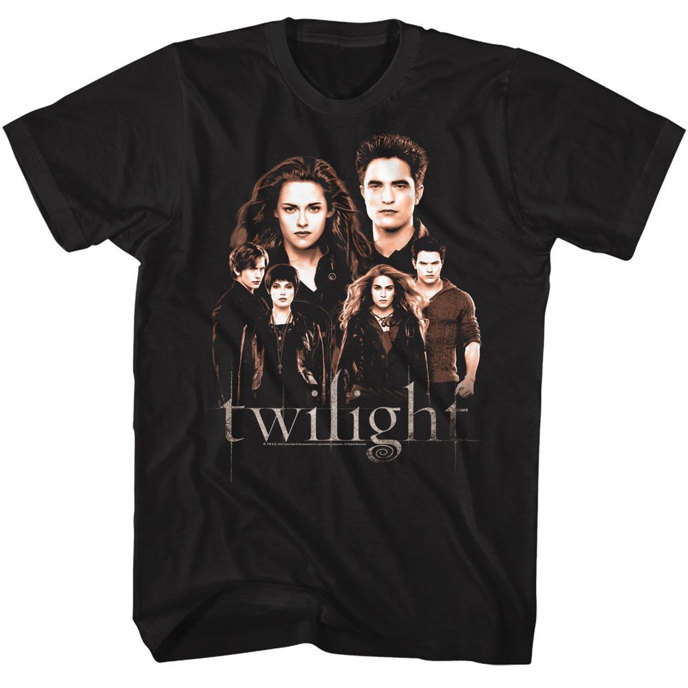 Wholesale Twilight Movie Breaking Dawn Group Black Adult T-Shirt