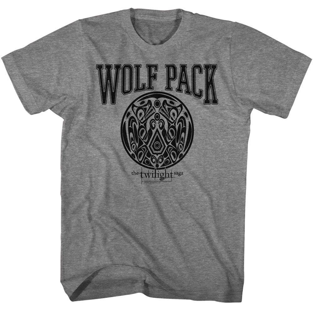 Wholesale Twilight Movie Wolf Pack Varsity Solid Graphite Adult T-Shirt