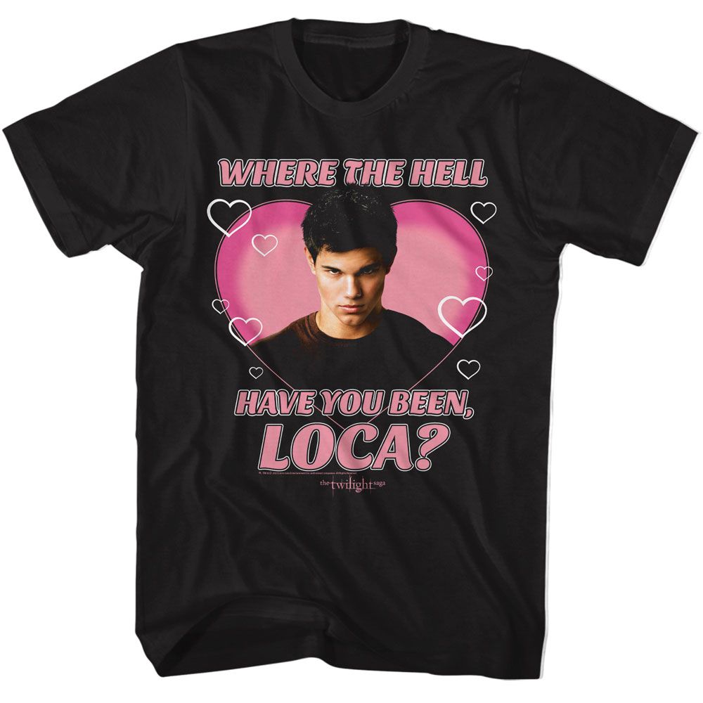 Wholesale Twilight Movie Loca Heart Black Adult T-Shirt