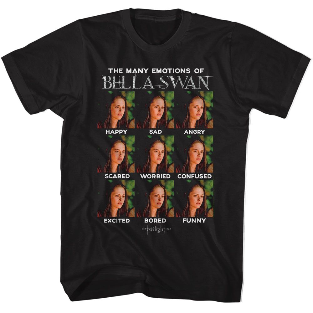 Wholesale Twilight Movie Many Emotions Black Adult T-Shirt