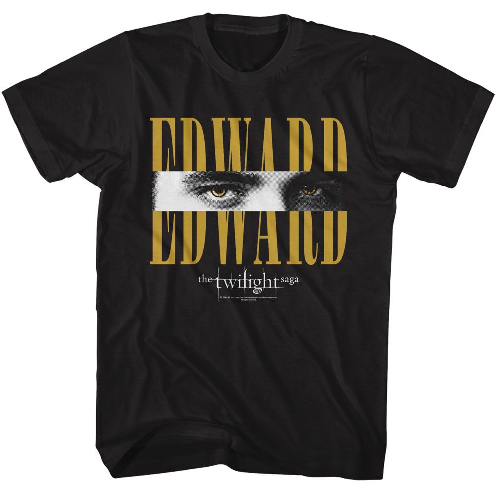 Wholesale Twilight Movie Edward Eyes Black Adult T-Shirt