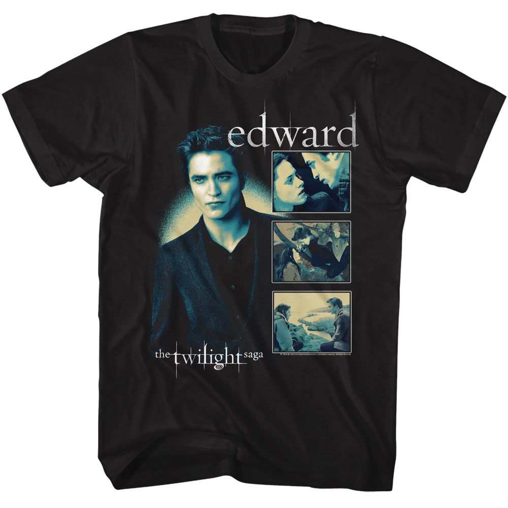 Wholesale Twilight Movie Edward Multi Scenes Black Adult T-Shirt