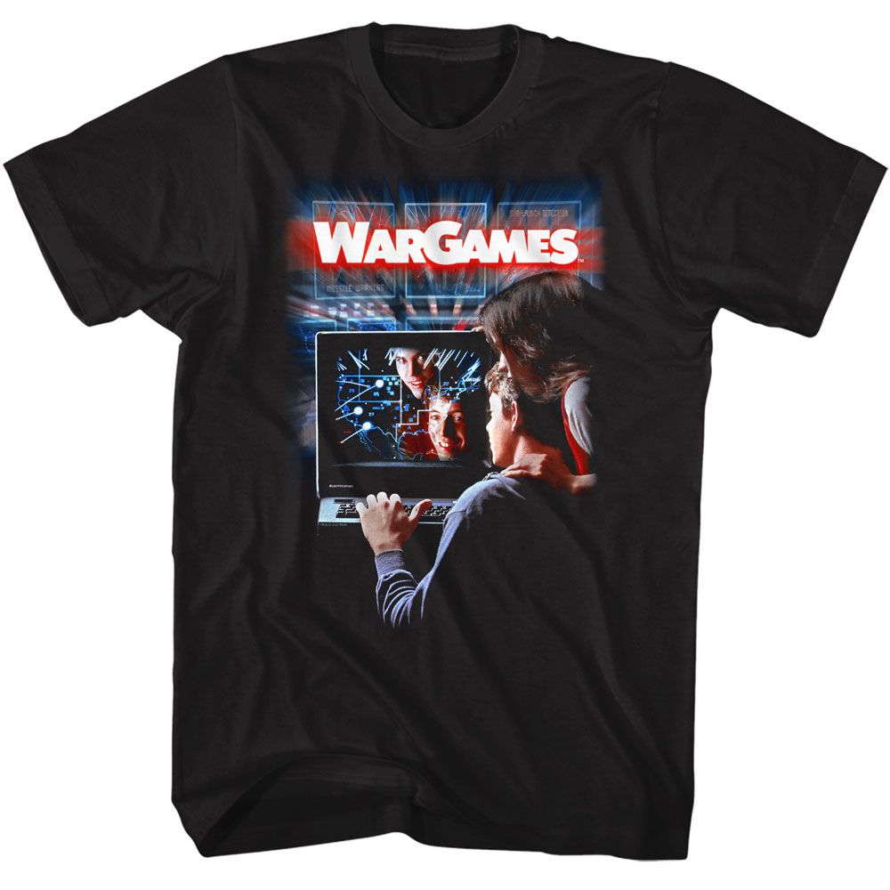 Wholesale Wargames Movie Cover Black Adult T-Shirt