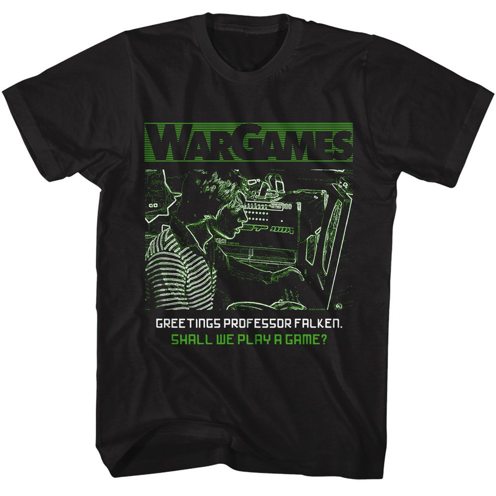Wholesale Wargames Movie Greetings Professor Black Adult T-Shirt