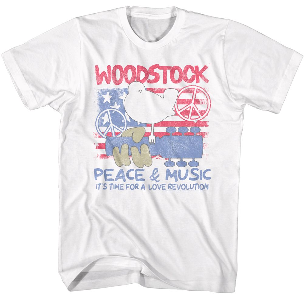 Wholesale Woodstock Patriotic Love Revolution T-Shirt