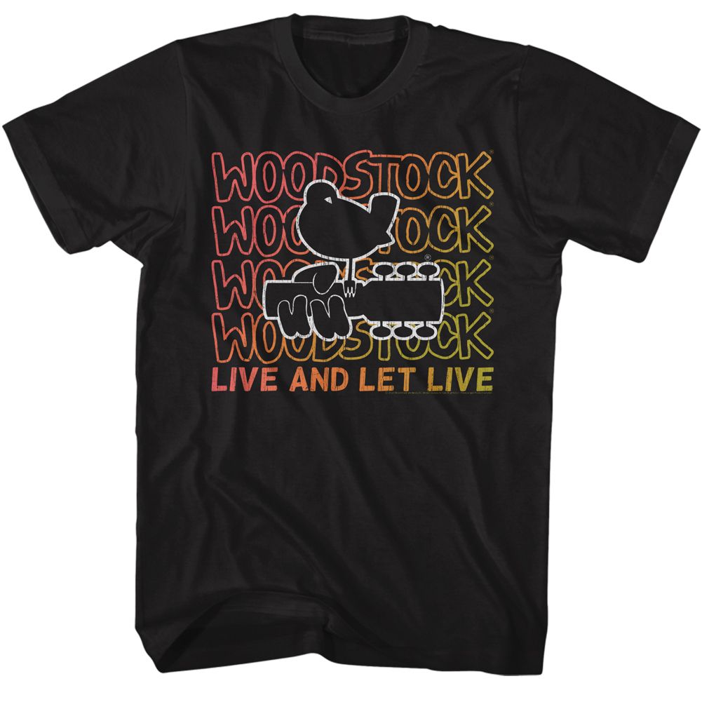 Wholesale Woodstock Live and Let Live Gradient T-Shirt