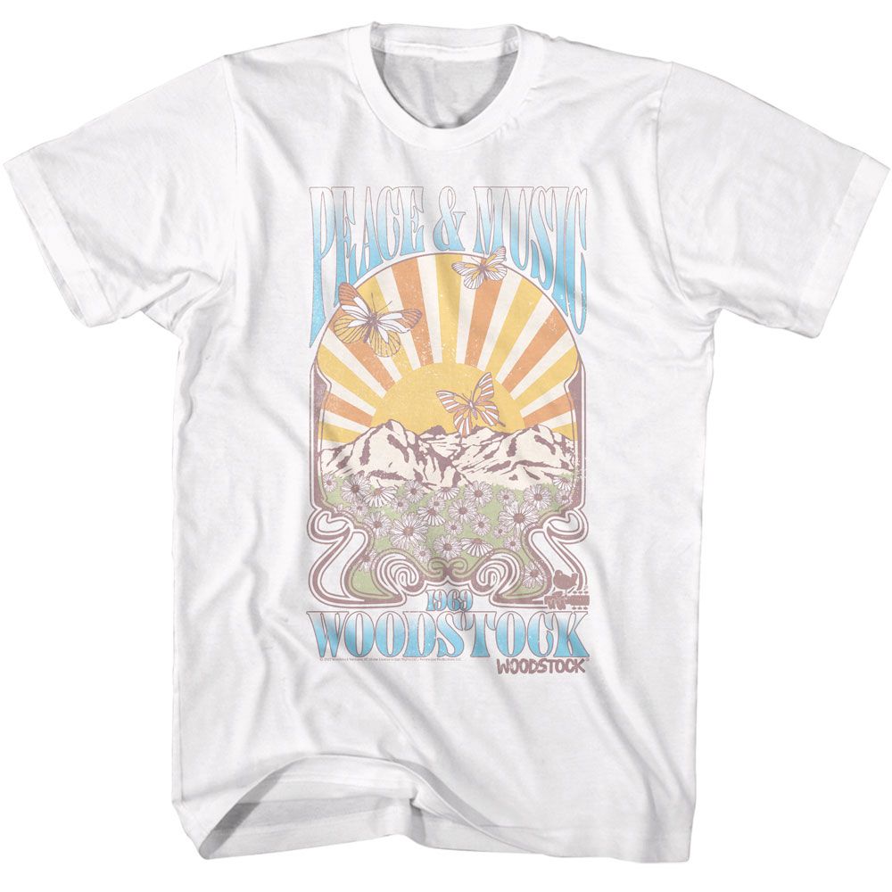 Wholesale Woodstock Peace and Music Landscape T-Shirt