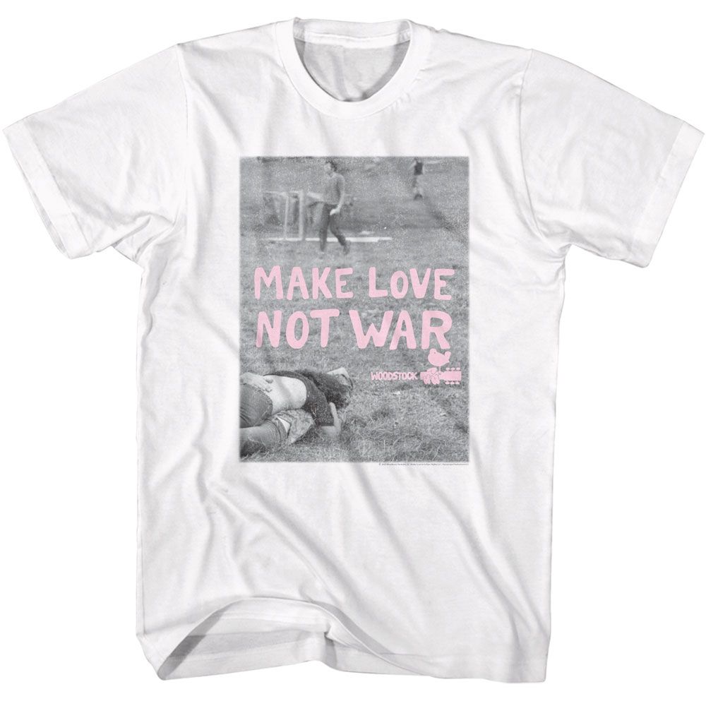 Wholesale Woodstock Make Love Not War Poster T-Shirt