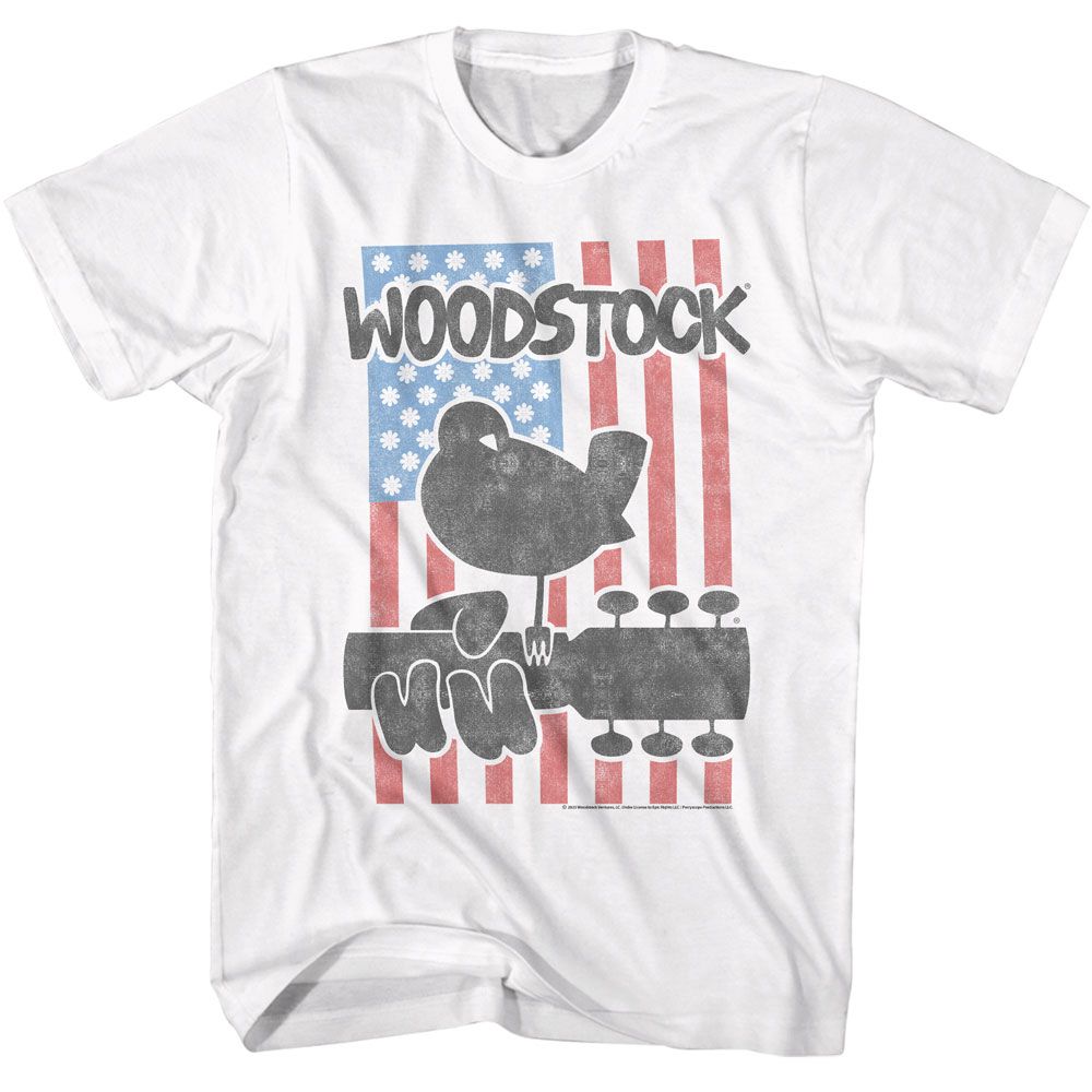 Wholesale Woodstock Flower Flag T-Shirt